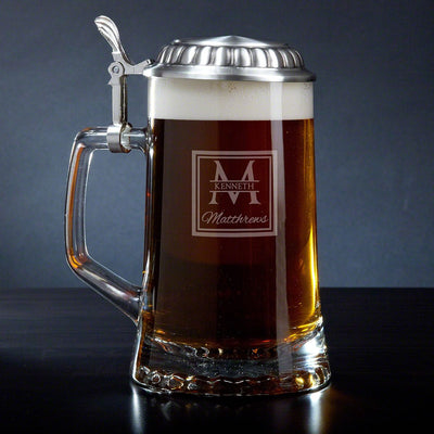Personalized Flat-Lid German Beer Stein