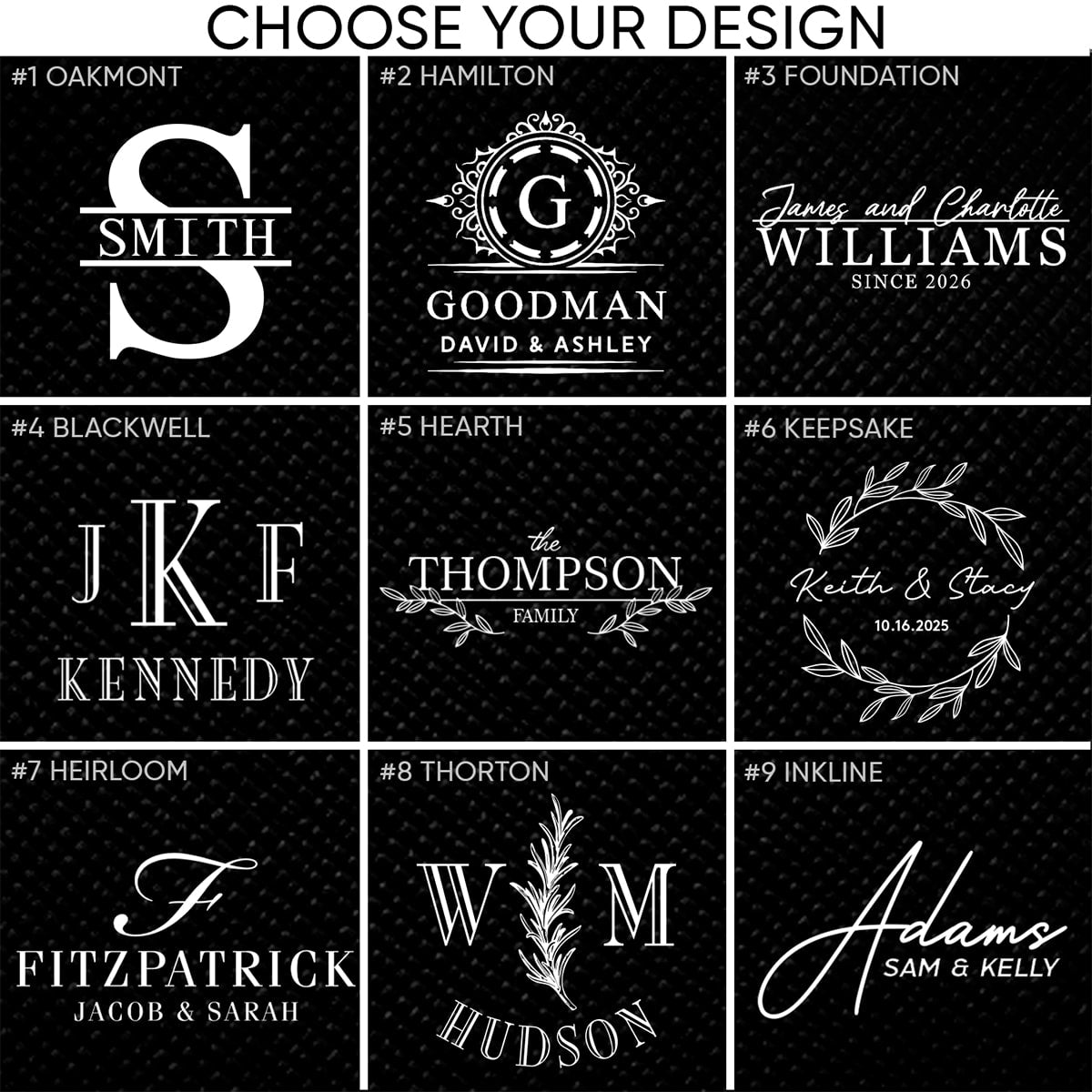 swatch for personalized designs