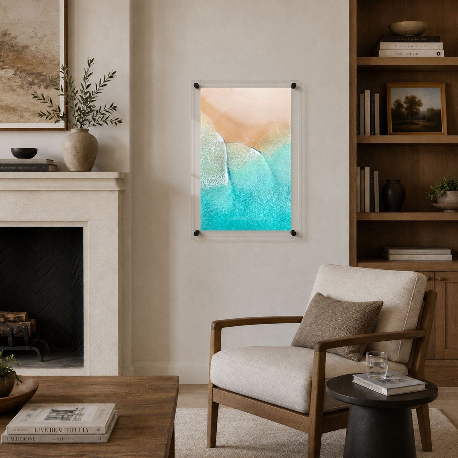 Aqua Veil Acrylic Wall Art Print