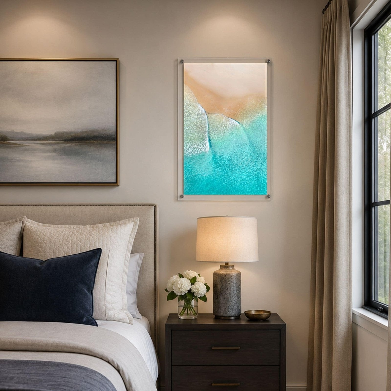 Aqua Veil Acrylic Wall Art Print