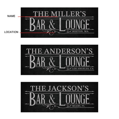 Art Deco Custom Bar and Lounge Sign