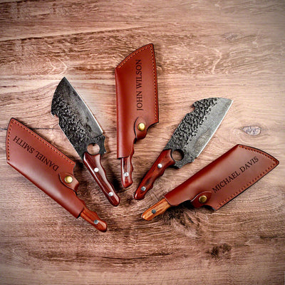 Be Bold Personalized Meat Cleaver Knife, Set of 5 - Groomsmen Gifts