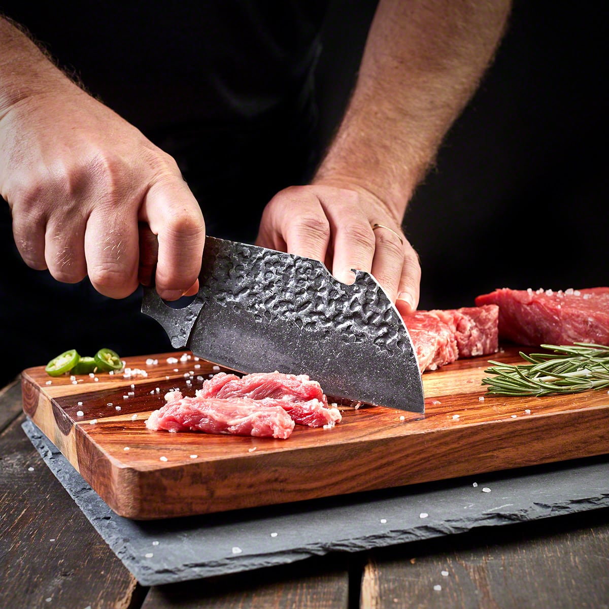Be Bold Personalized Meat Cleaver Knife w Bottle Opener