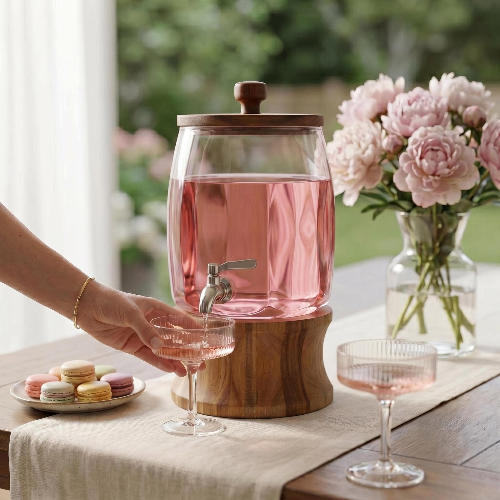 Bellmere Wood & Glass Drink Dispenser