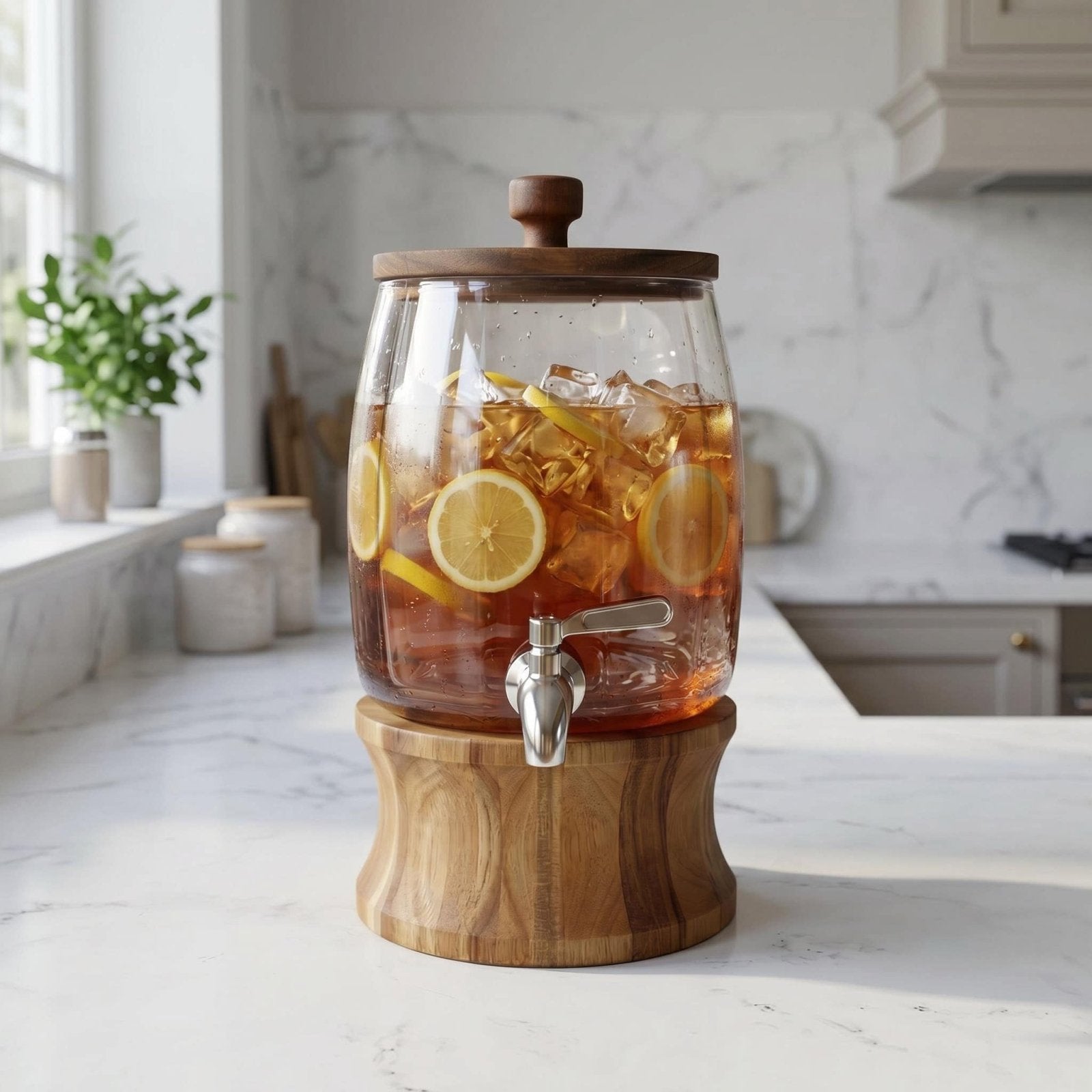 Bellmere Wood & Glass Drink Dispenser