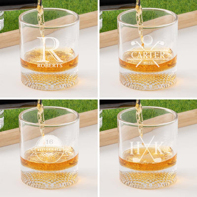 Birdie & Bourbon Golf Club Decanter & Whiskey Glasses