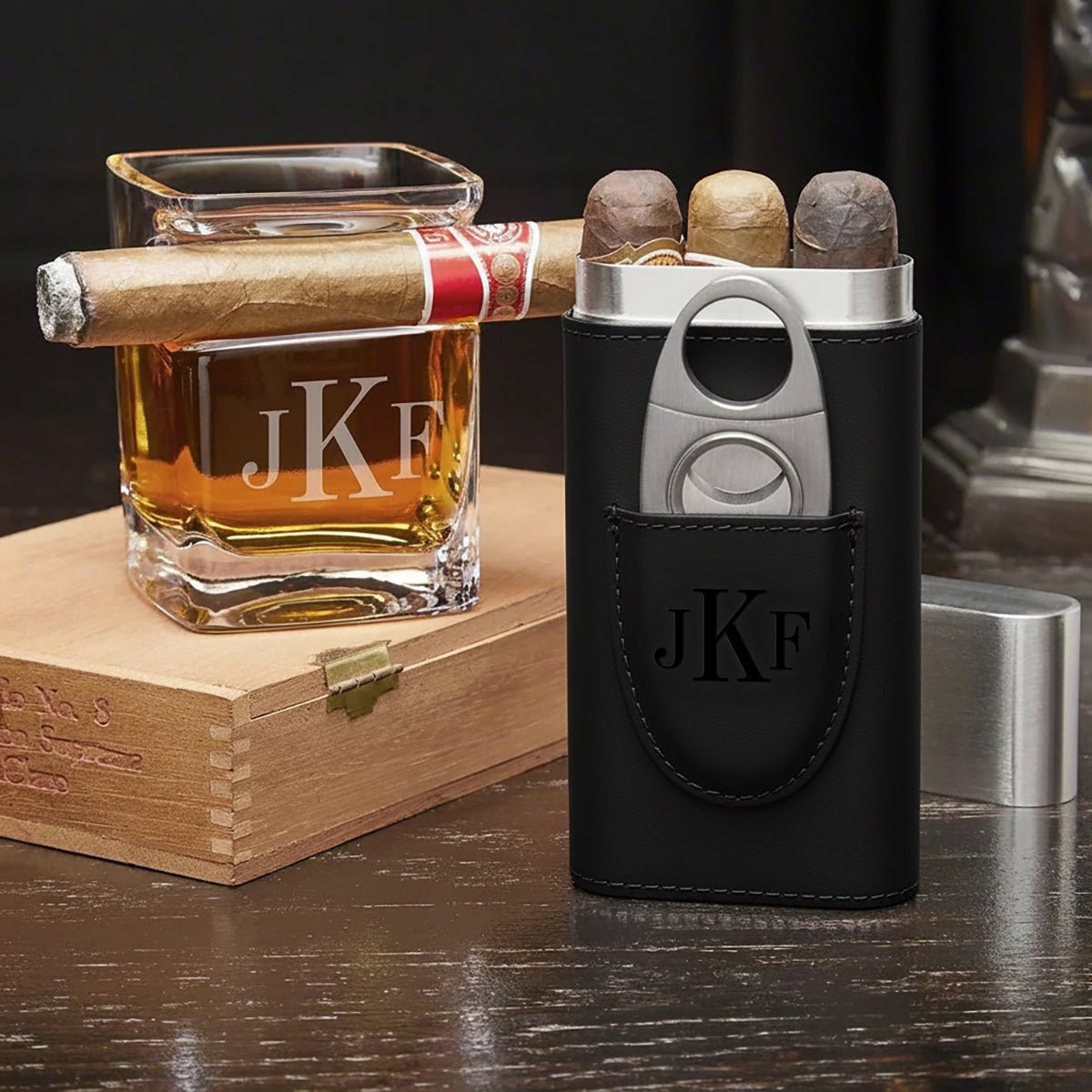 Black Cigar Flask Gift