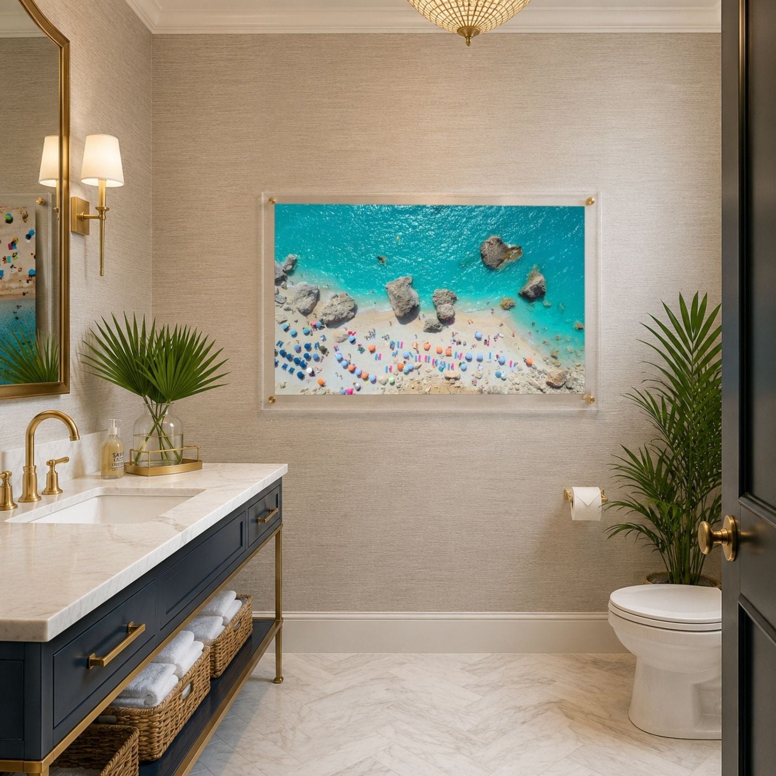 Blue Lagoon Club Acrylic Wall Art Print