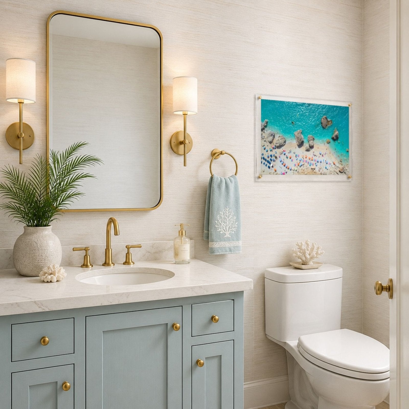 Blue Lagoon Club Acrylic Wall Art Print