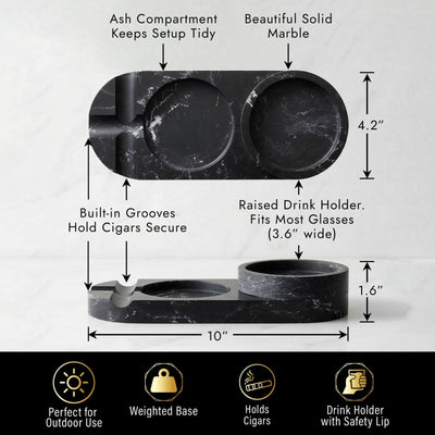 Bolton Cigar Ashtray details and measurements