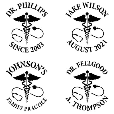 Caduceus Engraved Set of Whiskey Gifts for Doctors - Med School Graduation Decanter and Glasses
