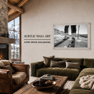 Chasing the Rush Black & White Acrylic Wall Art Print