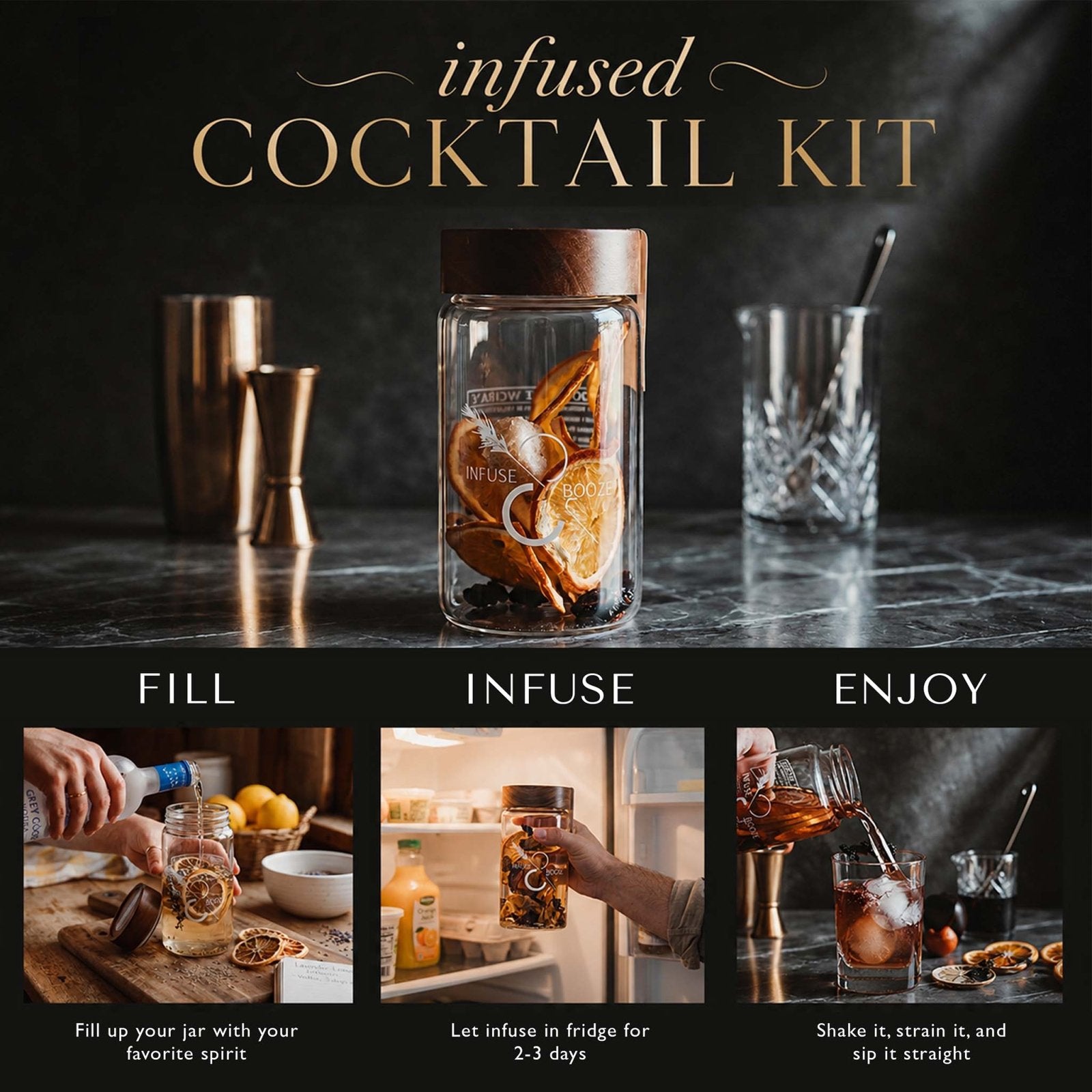 Craft Cocktail Infusion Kit, 3 Pack
