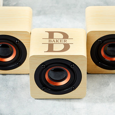 Custom Groomsmen Gift Bamboo Mini Bluetooth Speaker
