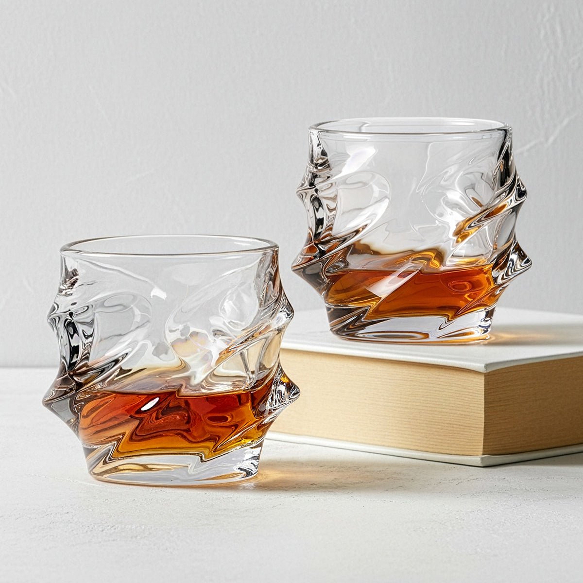 Custom Whiskey Box Set with Sculpted Glasses