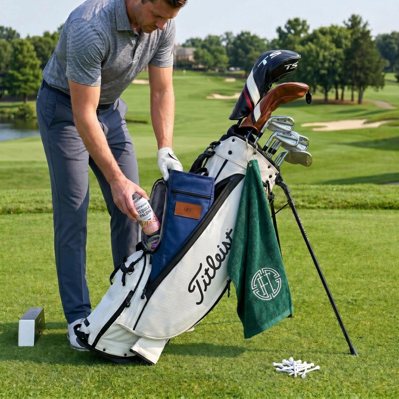Dunridge Personalized Insulated Golf Bag Cooler - Navy