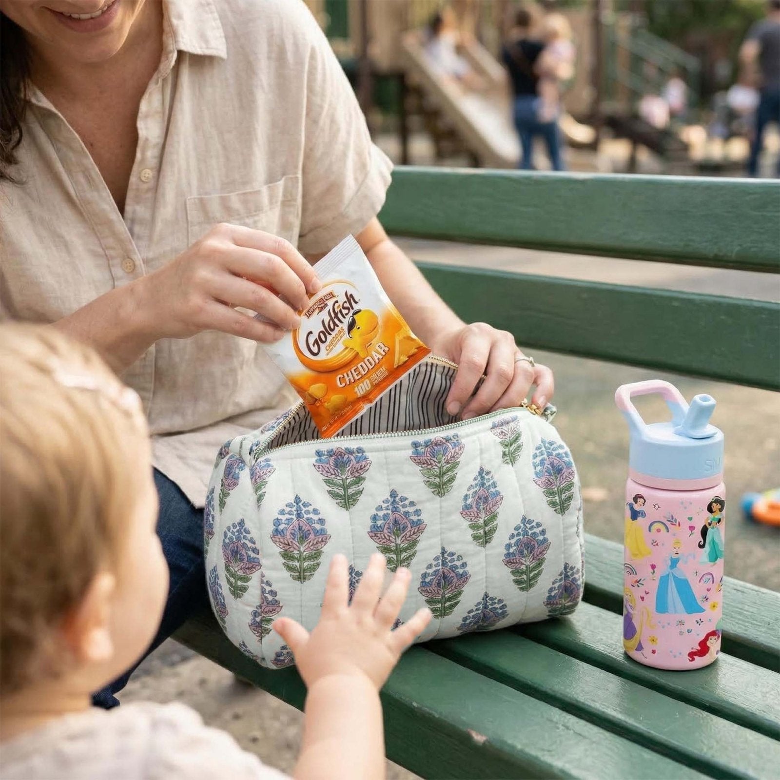 Elarin Quilted Travel Pouch & Small Makeup Bag