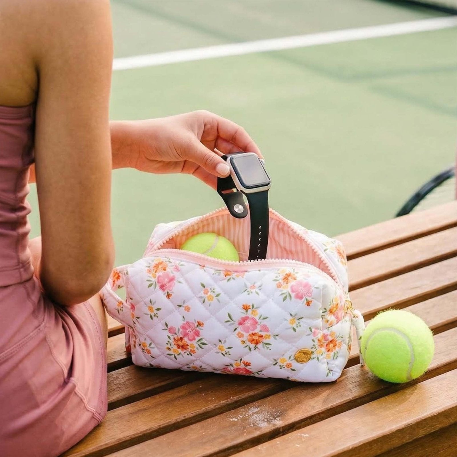 Elarin Quilted Travel Pouch & Small Makeup Bag