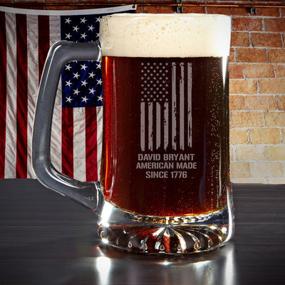 Engraved Patriotic Gift USA Beer Mug