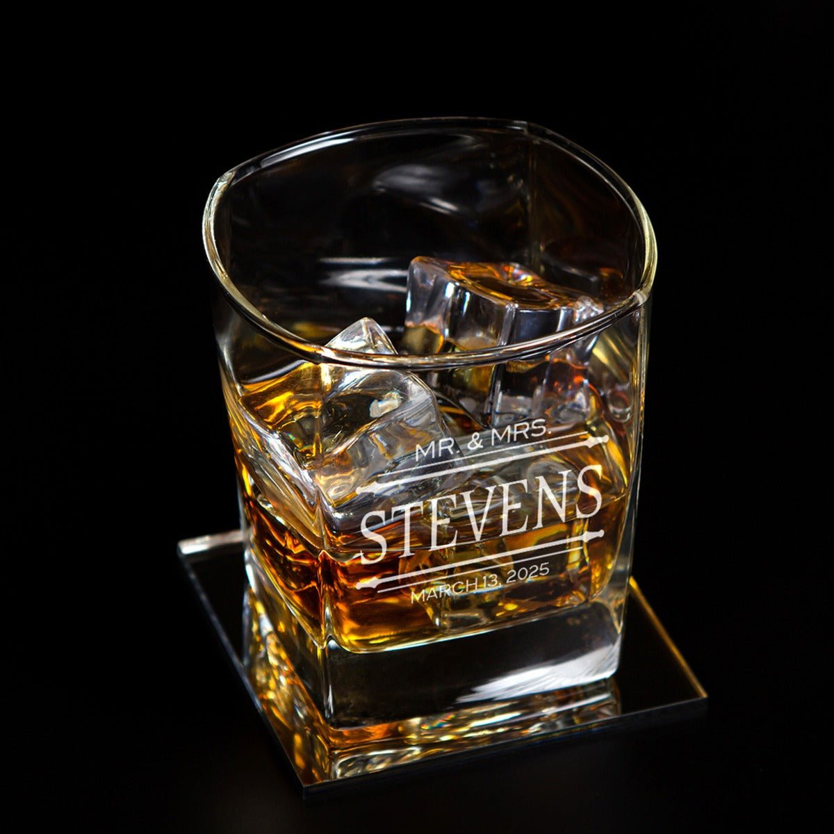 Engraved Whisky Decanter Set with Luxury Box - 7pc