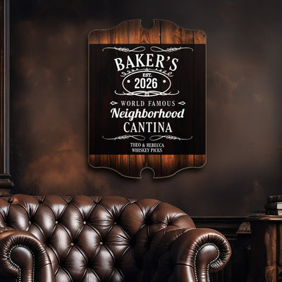 Famous Tennessee Whiskey Room Custom Bar Wall Decor Sign