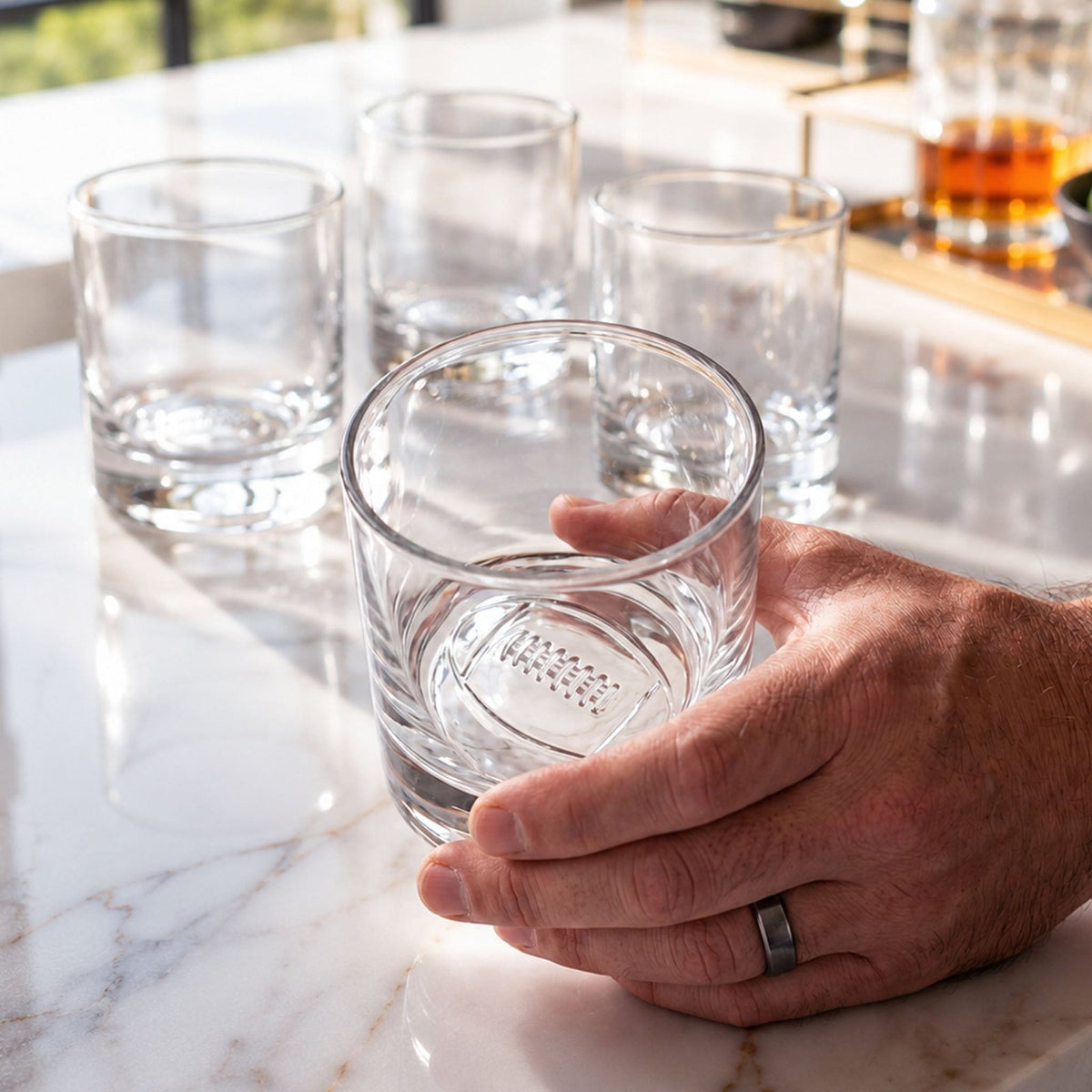 Football Whiskey Decanter Set