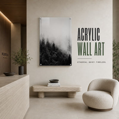 Forest on Mute Black & White Acrylic Wall Art Print
