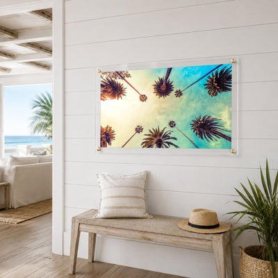 Golden Hour Palms Acrylic Wall Art Print