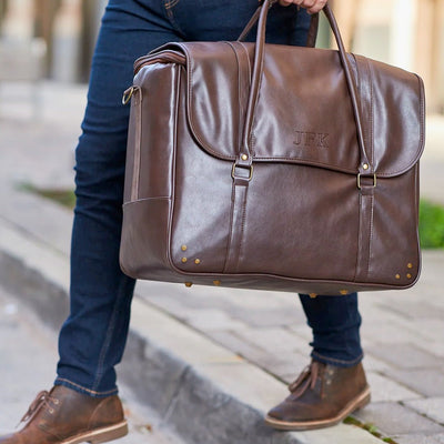 Graham Weekender Bag - 6 Whiskey Bottle Carrier - Whiskey Gift for Men