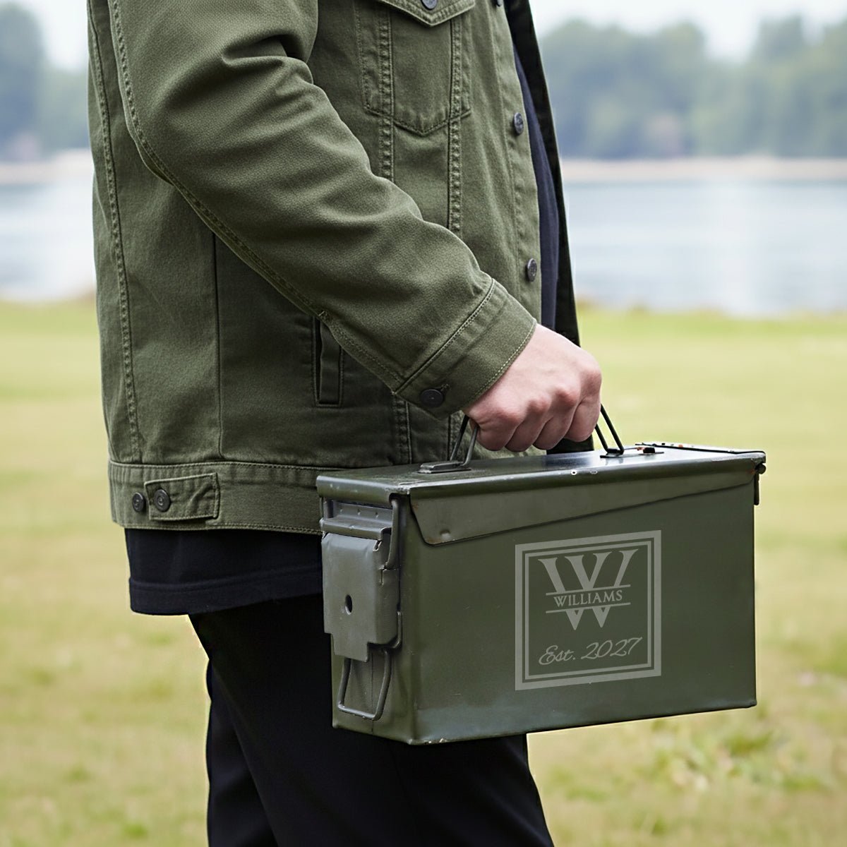 Halo Drink Smoker 9 pc Personalized 30 Caliber Ammo Box Gift Set