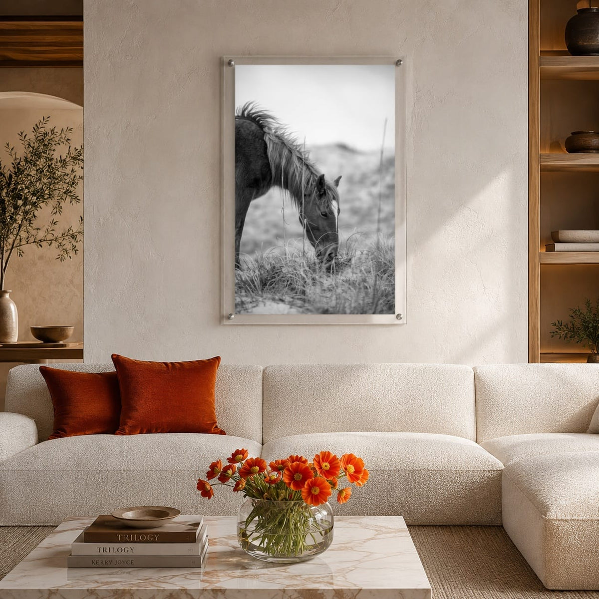 Hay There Black & White Acrylic Wall Art Print