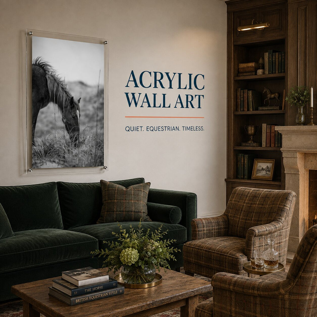 Hay There Black & White Acrylic Wall Art Print