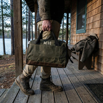 Kensley Heavy Duty Waxed Canvas Tool Bag 13 in