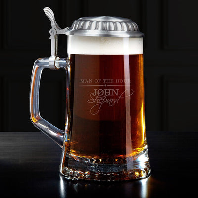 Personalized Flat-Lid German Beer Stein