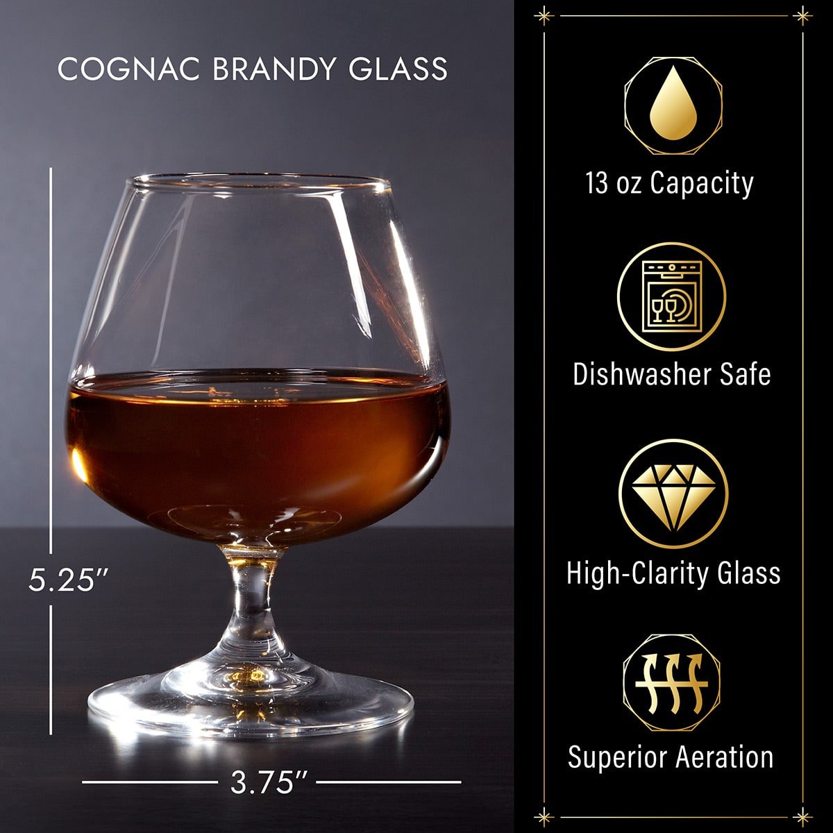Monogrammed Cognac Brandy Glass