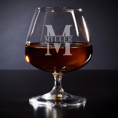 Monogrammed Cognac Brandy Glass