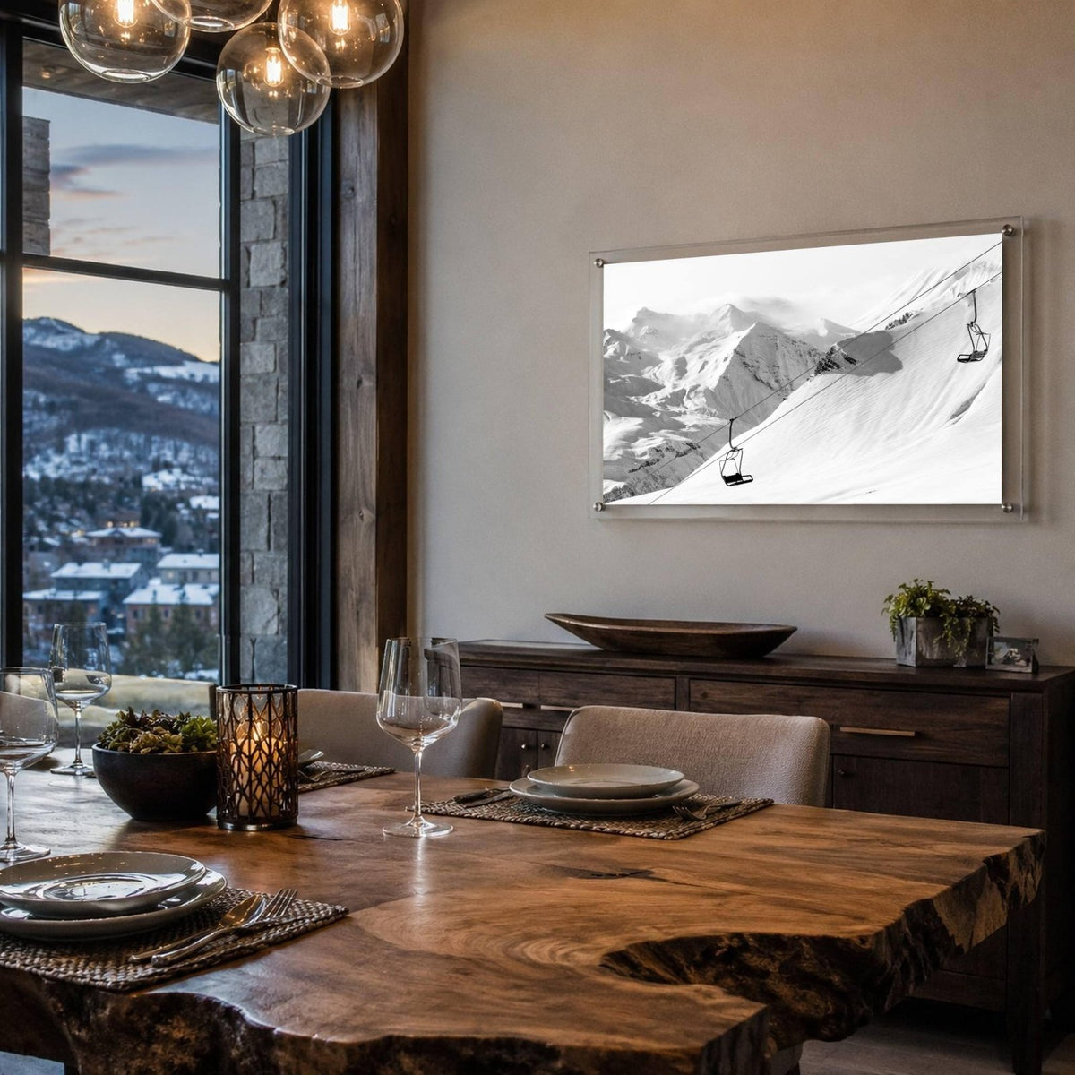 Only Up from Here Black & White Acrylic Wall Art Print