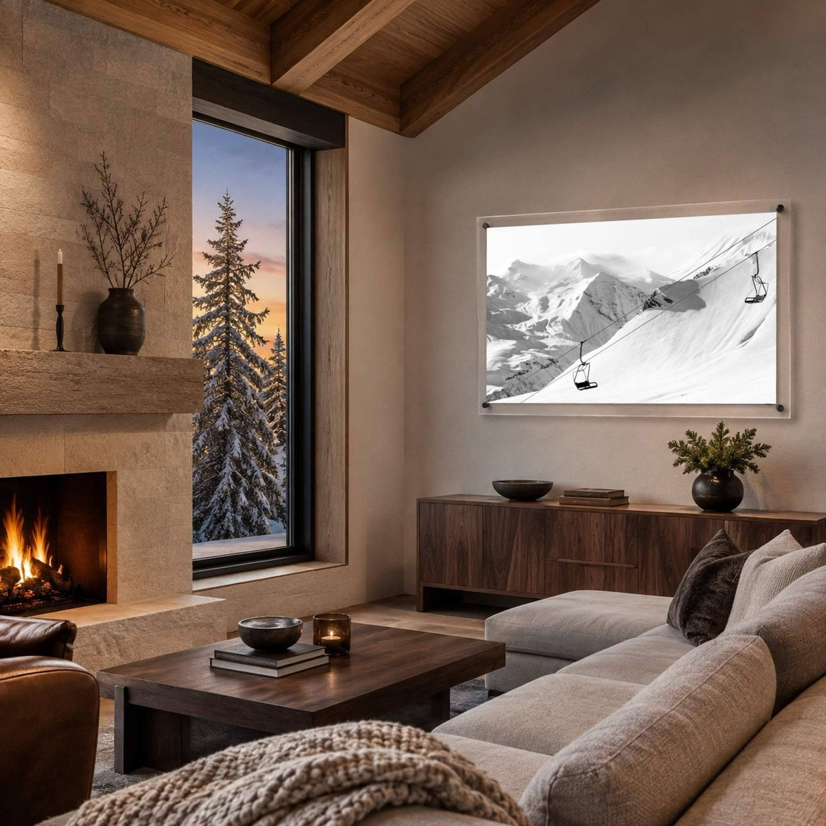 Only Up from Here Black & White Acrylic Wall Art Print