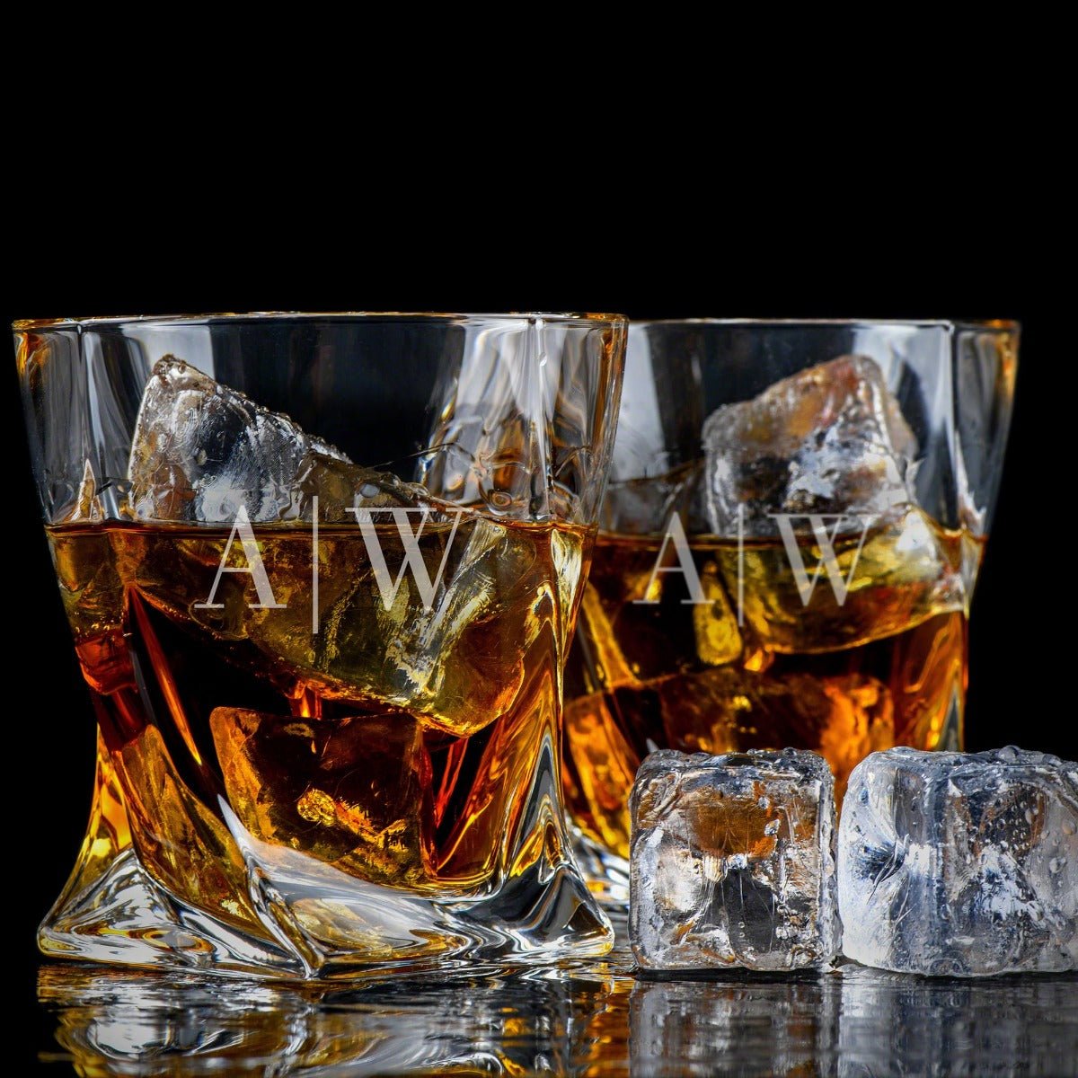 Personalized 7pc Halo Bourbon Smoker Kit with Two Glasses