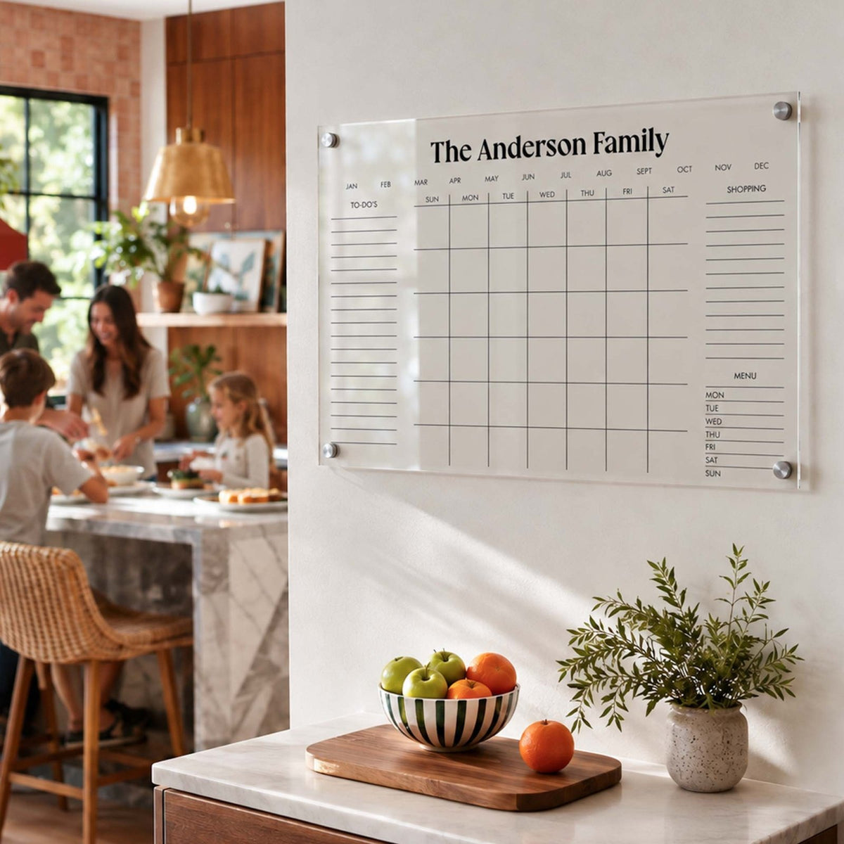 Personalized Acrylic Family Wall Calendar