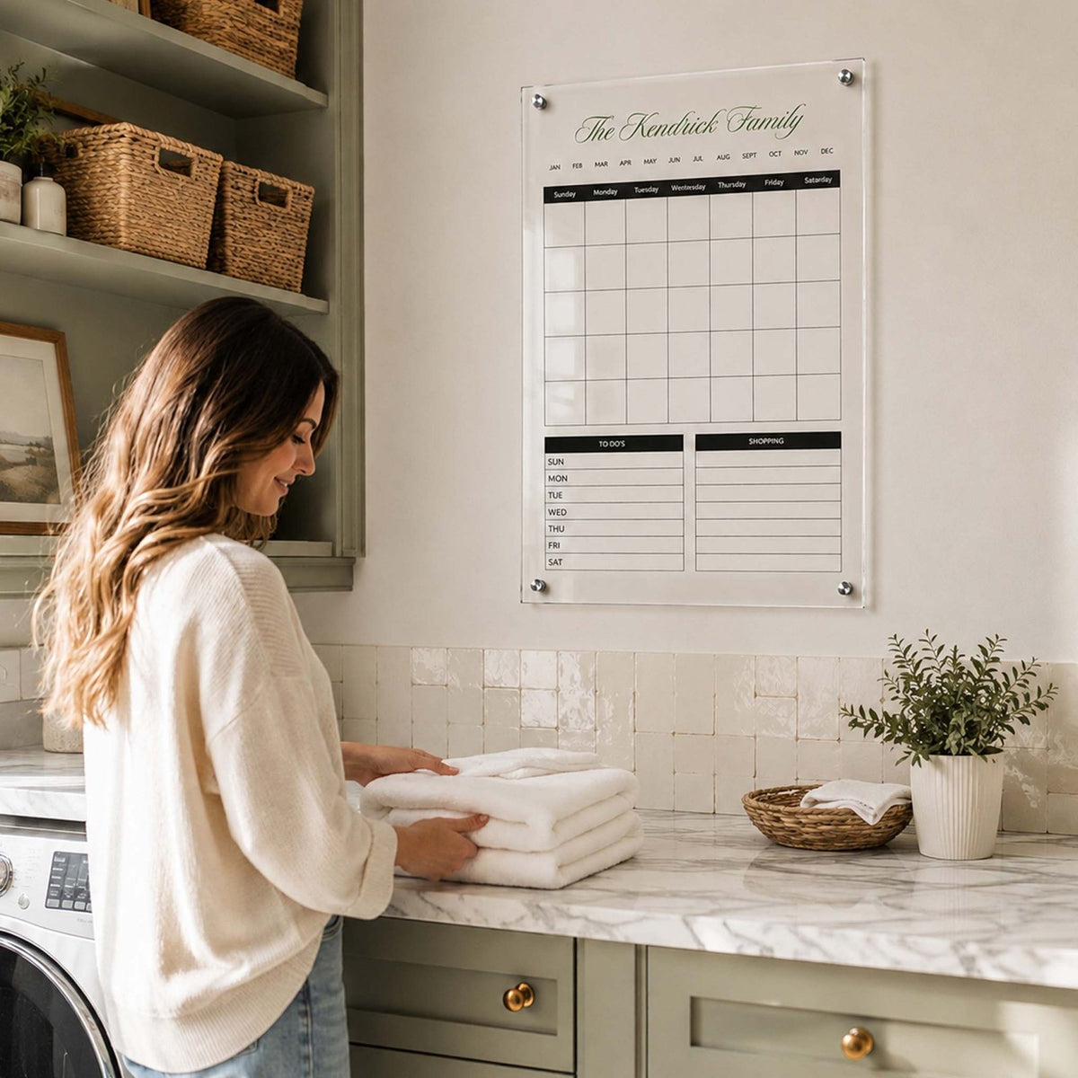 Personalized Acrylic Family Wall Calendar