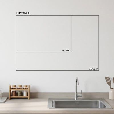 Acrylic family calendar sizing chart showing two layout options