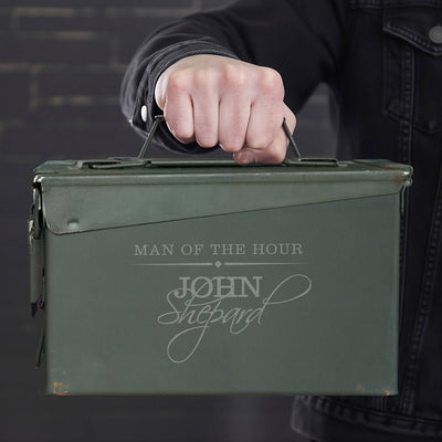 Personalized All the Vices 30 Cal Ammo Can Whiskey Gift Set