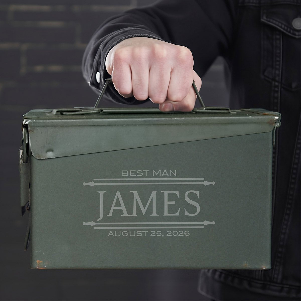 Personalized Ammo Can & Whiskey Groomsmen Gift Set - 5pc