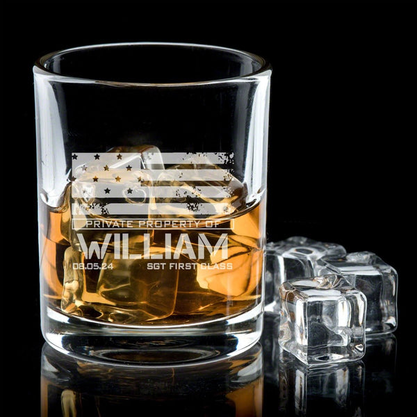 Personalized Argos Decanter Box Set with Bryne Glasses Military Gift Idea