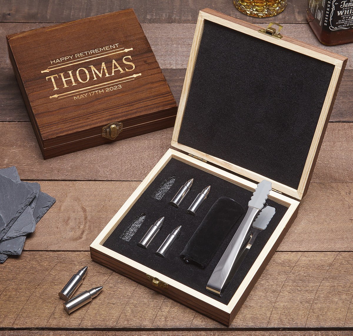 Personalized Bullet Whiskey Stones