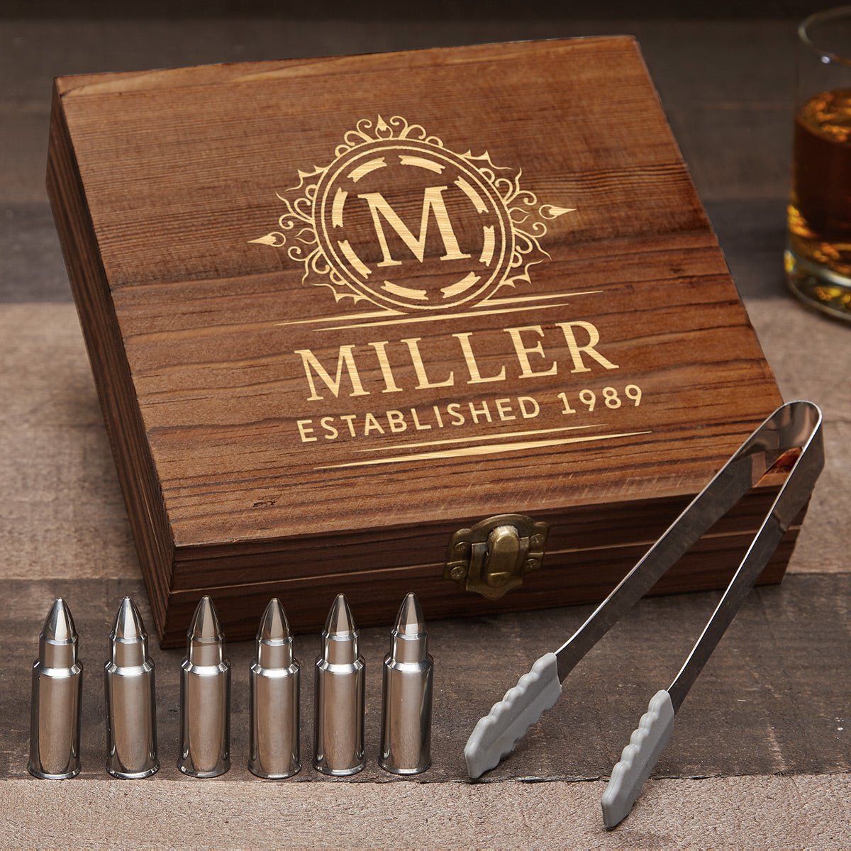 Personalized Bullet Whiskey Stones