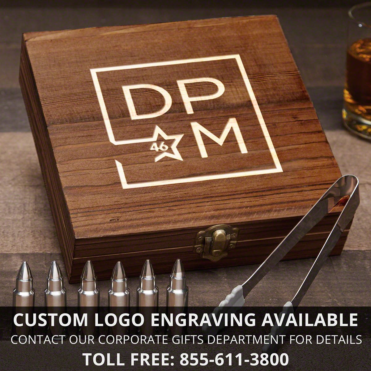 Personalized Bullet Whiskey Stones
