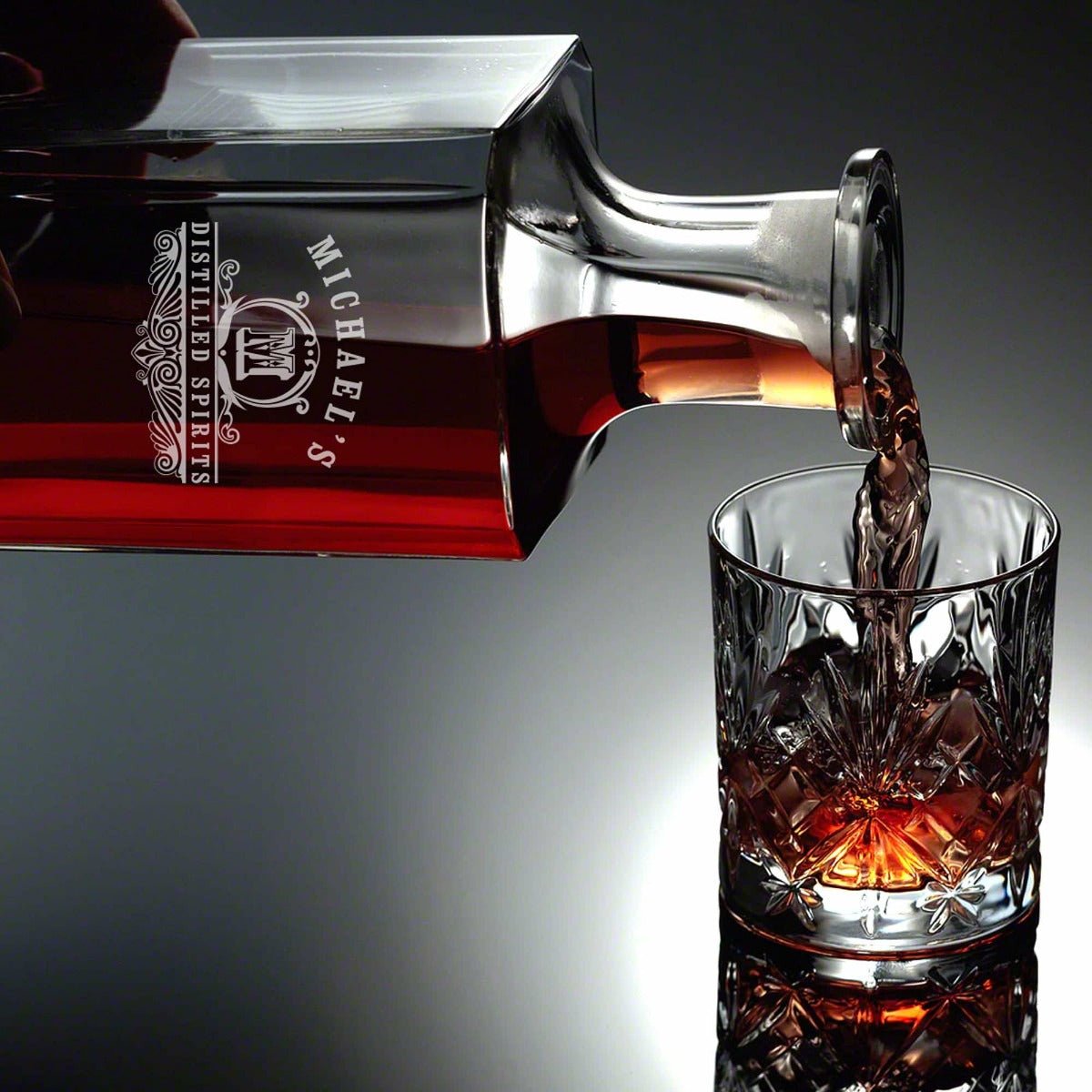 Personalized Cigar Whiskey Glass Box Set - 6pc