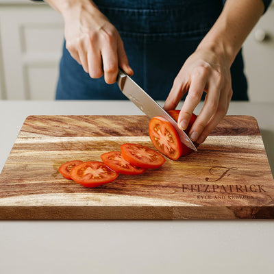Personalized Exotic Hardwood 15x10x1 Chacuterie Cutting Board